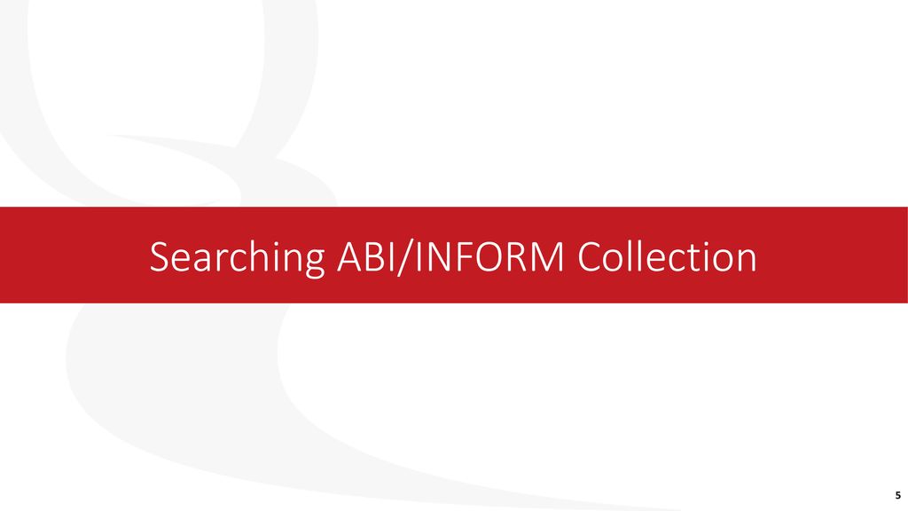 ABI/INFORM Collection - ppt download