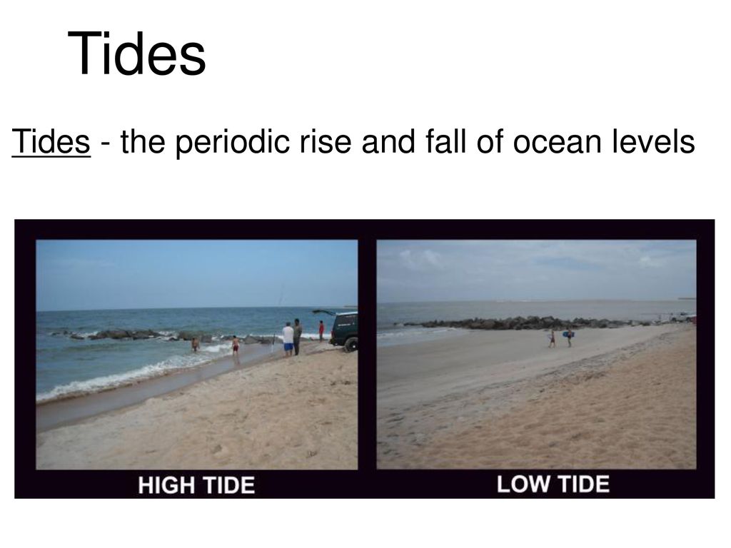 Tides Tides - the periodic rise and fall of ocean levels