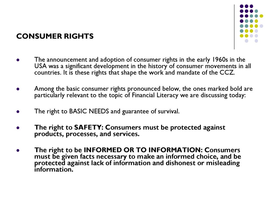 history of consumer rights