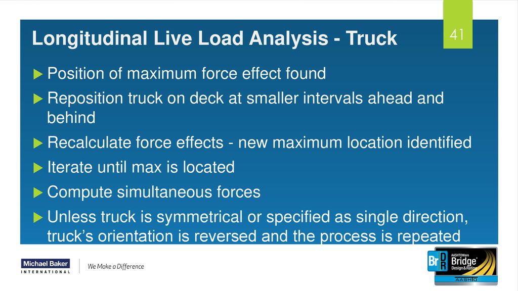Longitudinal Live Load Analysis - Truck