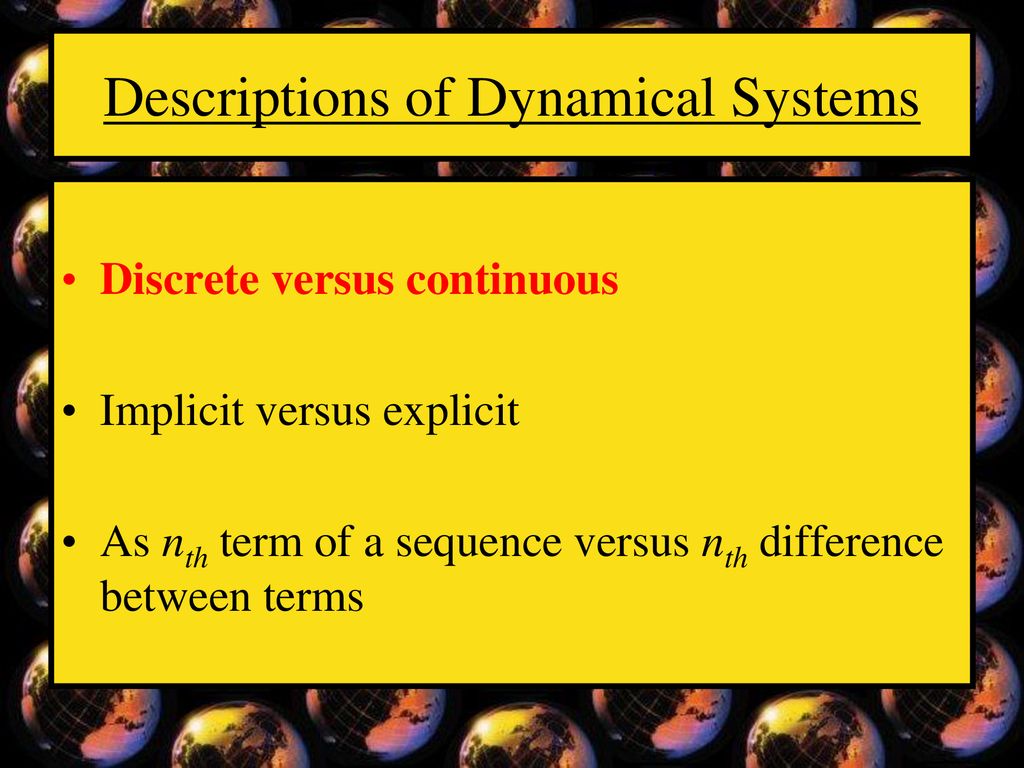 1.1 Dynamical Systems MODELING CHANGE - Ppt Download