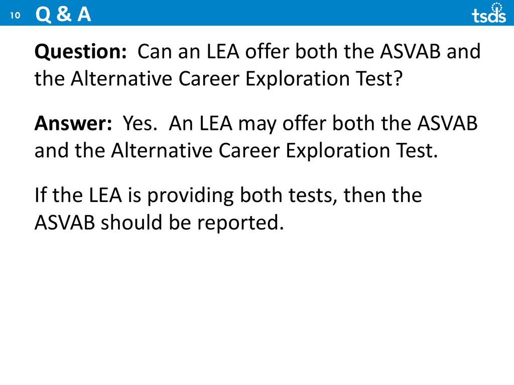 SB 1843 – Armed services vocational aptitude battery (Asvab) test - ppt ...