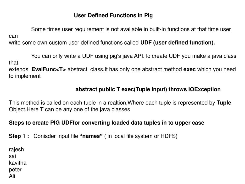 LOAD ,DUMP,DESCRIBE operators - ppt download