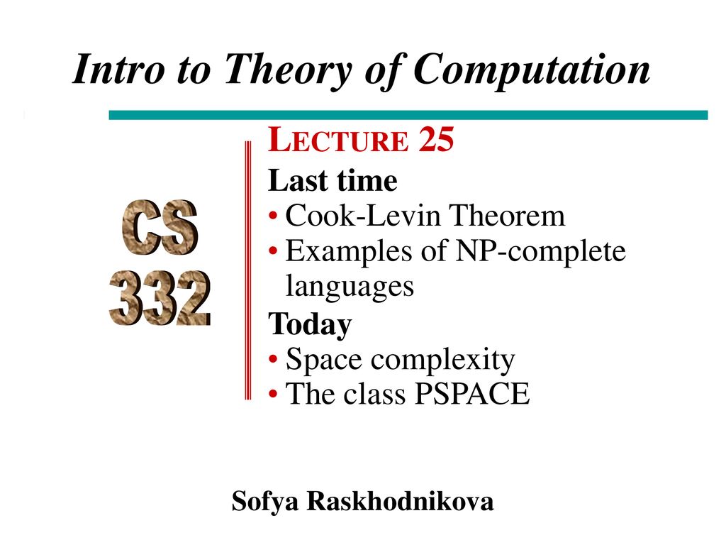 Intro to Theory of Computation - ppt download
