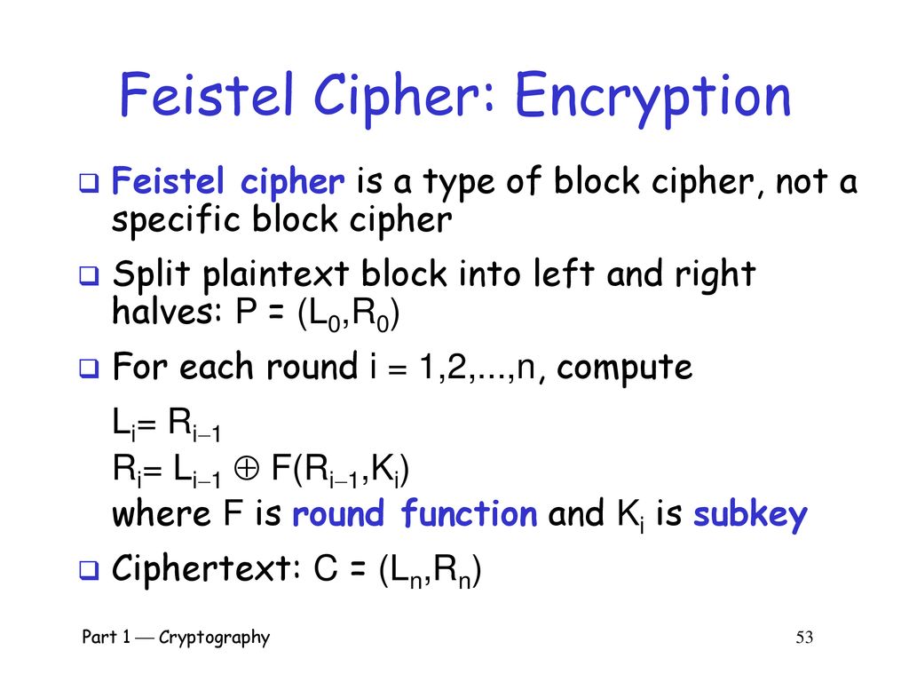 Part I: Crypto Part 1 Cryptography Ppt Download