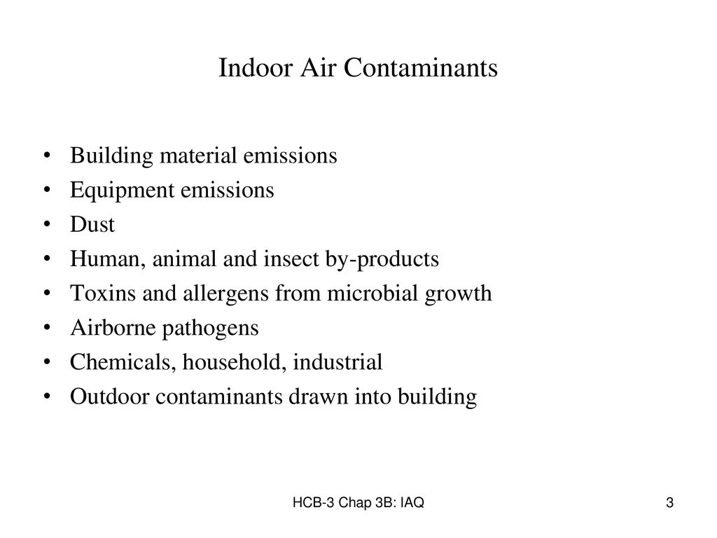Indoor Air Contaminants