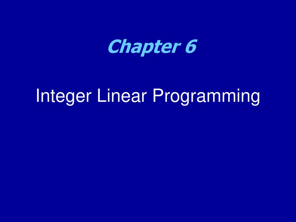 Integer linear programming ppt download