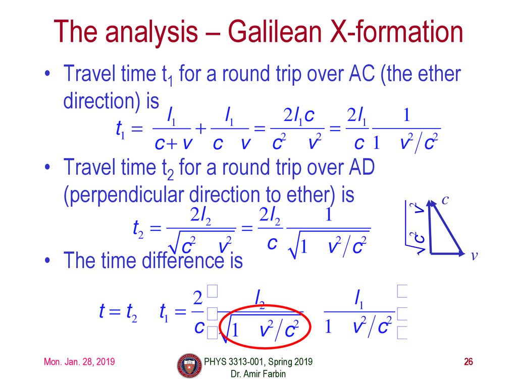 The analysis – Galilean X-formation