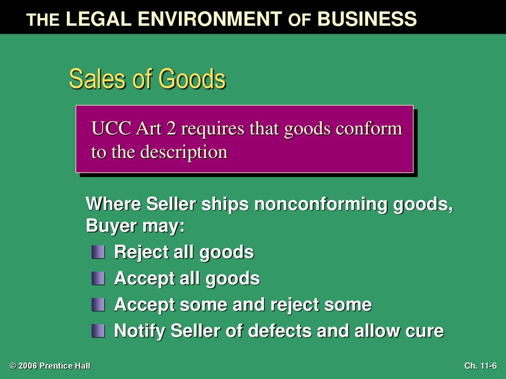 CHAPTER 11 The Law of Contracts and Sales - II - ppt download