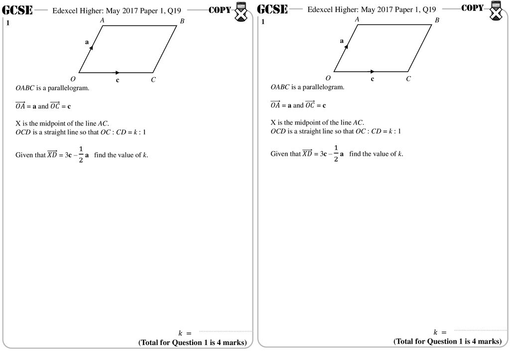 Vectors Around Shapes Higher Gcse Questions Ppt Download