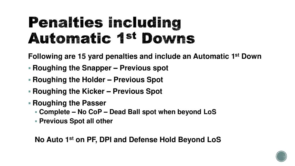 NFHS vs. NCAA Penalty Enforcement ppt download