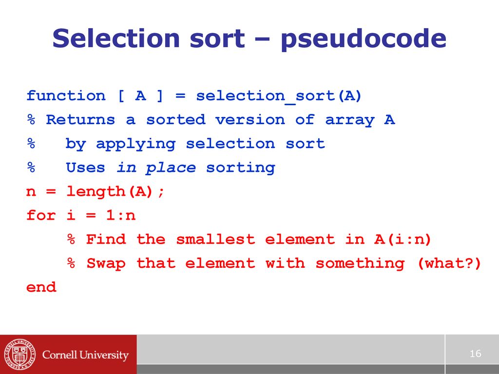 Sorting and selection Prof. Noah Snavely CS ppt download