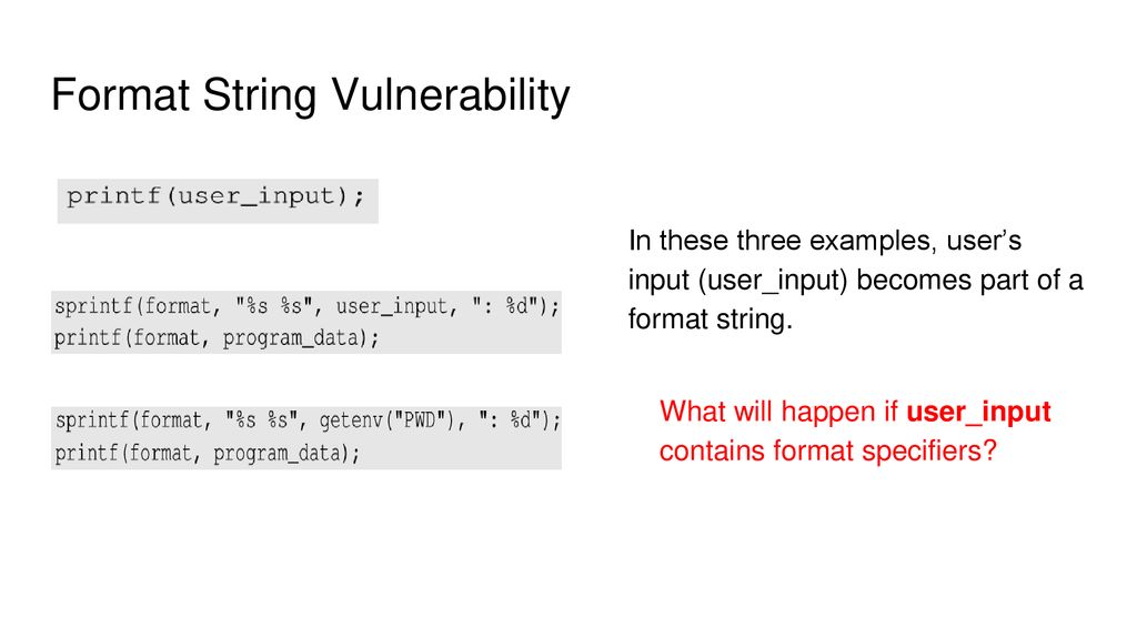 Format String Vulnerability - ppt download