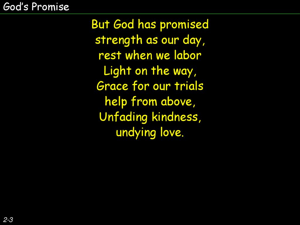 What God Hath Promised