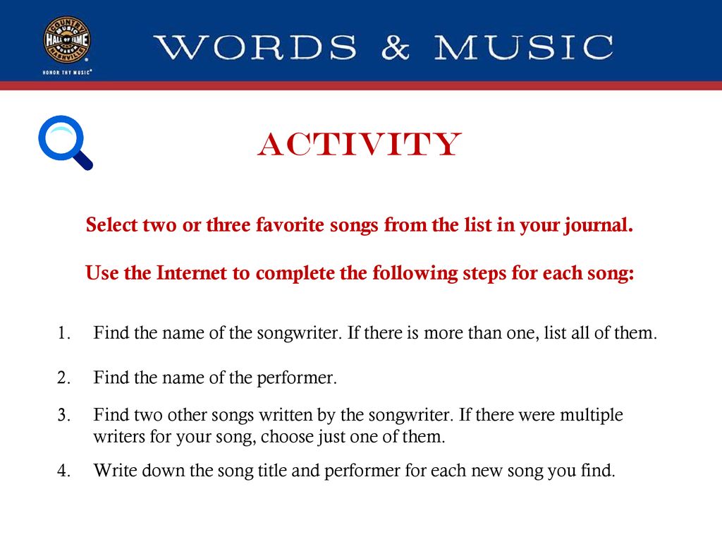 LESSON 26 WHAT IS SONGWRITING?. - ppt download