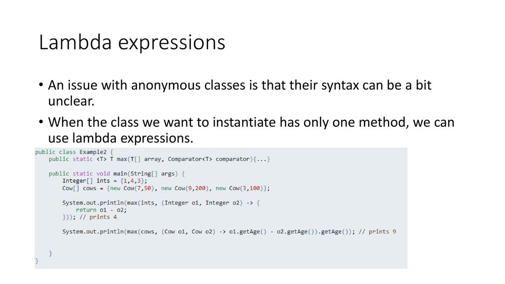 Generics, Lambdas and Reflection - ppt download