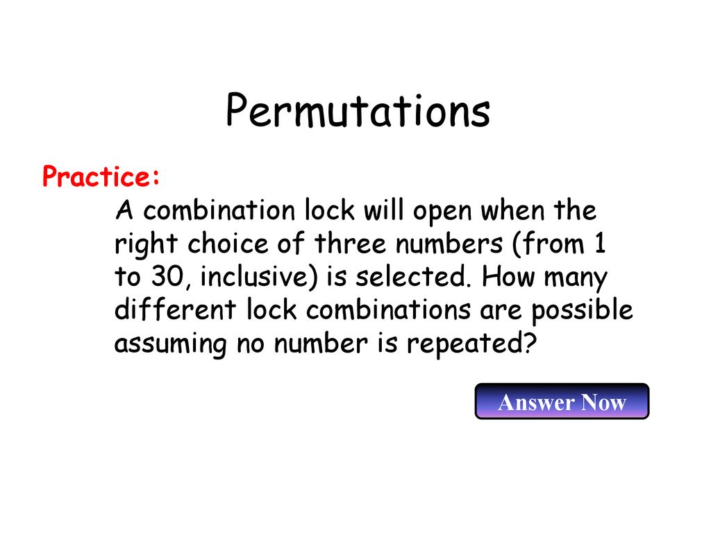 Permutations And Combinations Ppt Download 6005