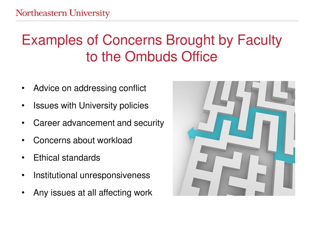 Examples of Concerns Brought by Faculty to the Ombuds Office