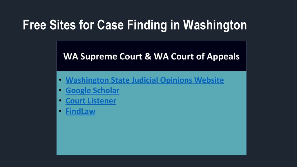 washington state case law research