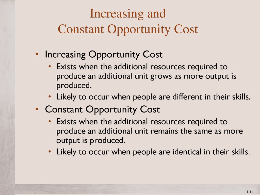 Chapter 01 Economics: The Study of Opportunity Cost - ppt download