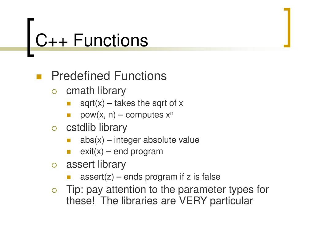 CMSC 202 Lesson 5 Functions I. - ppt download
