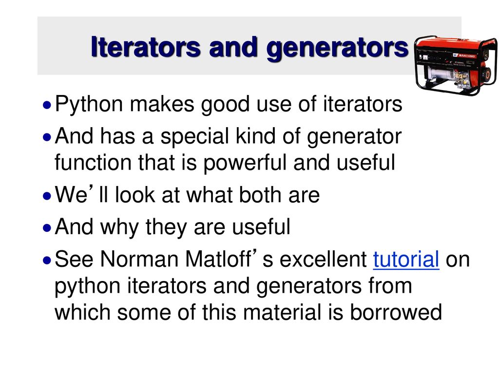 Python iterators and generators - ppt download