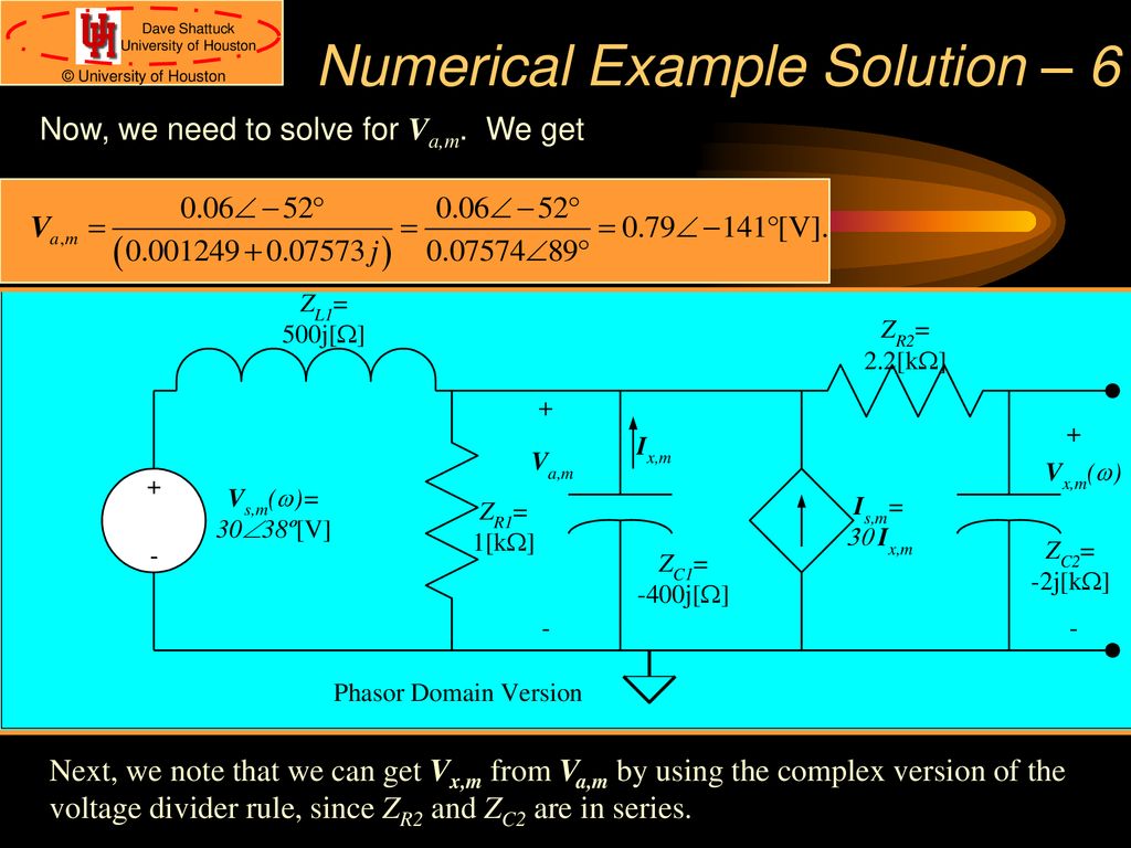 Numerical Example Solution – 6