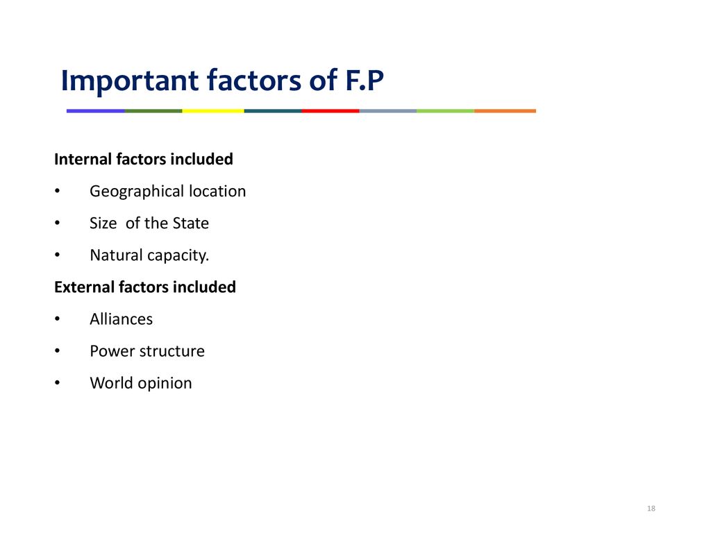 Important factors of F.P