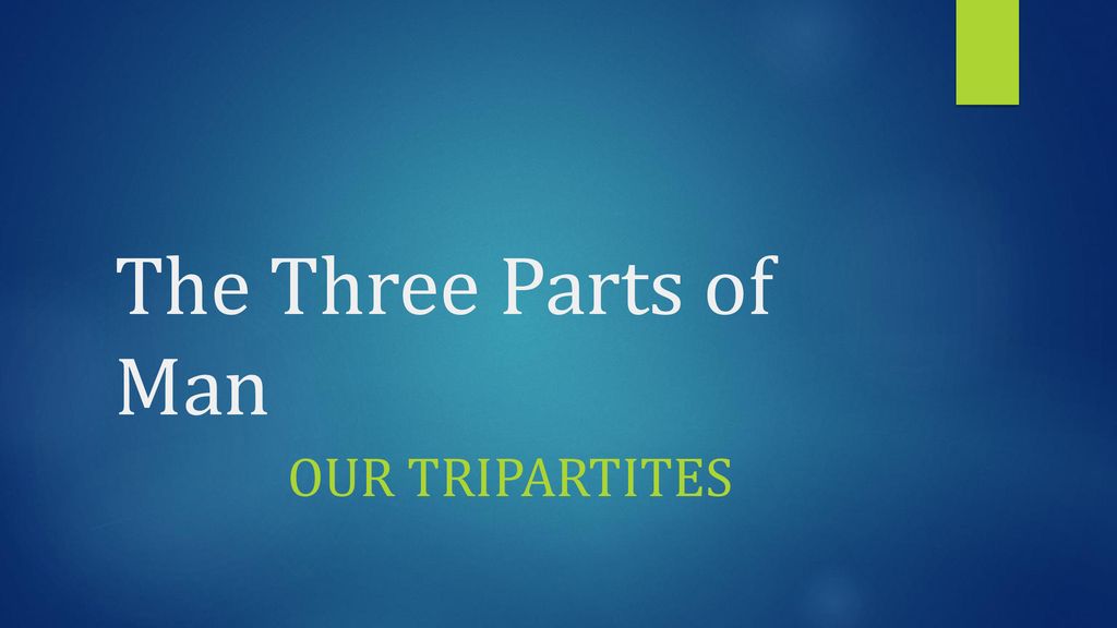 The Three Parts of Man Our Tripartites