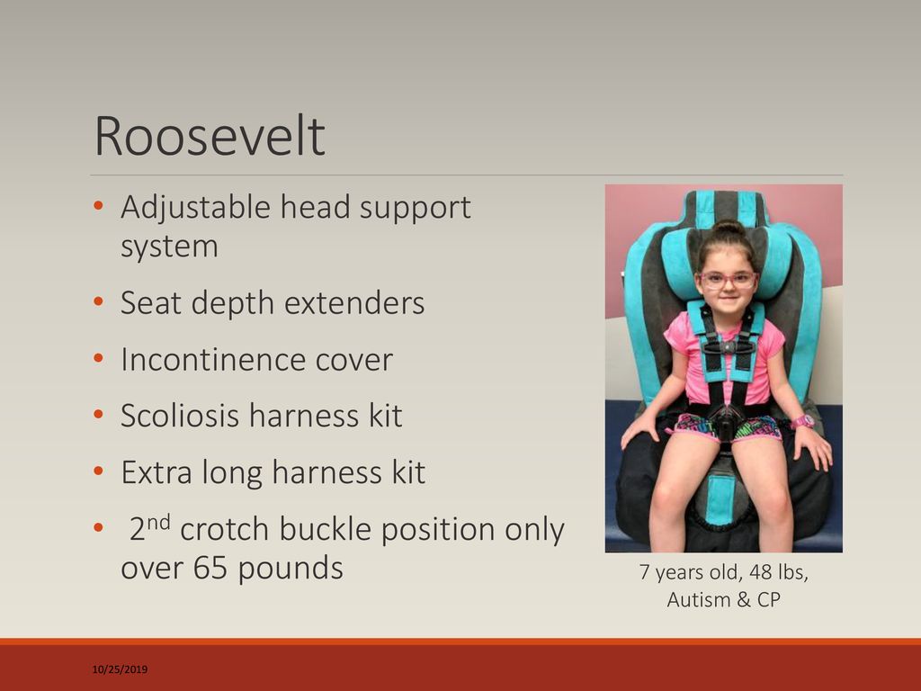 Children's Scoliosis Kit for Roosevelt Child Safety Seat