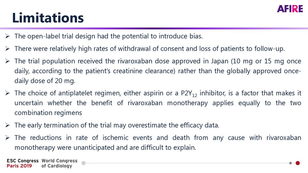Atrial Fibrillation and Ischemic events with Rivaroxaban in ...