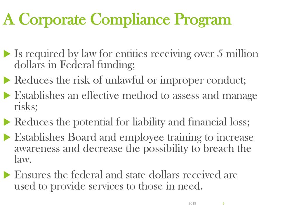 Corporate Compliance Board Training ppt download