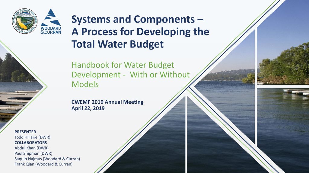 Systems and Components – A Process for Developing the Total Water Budget