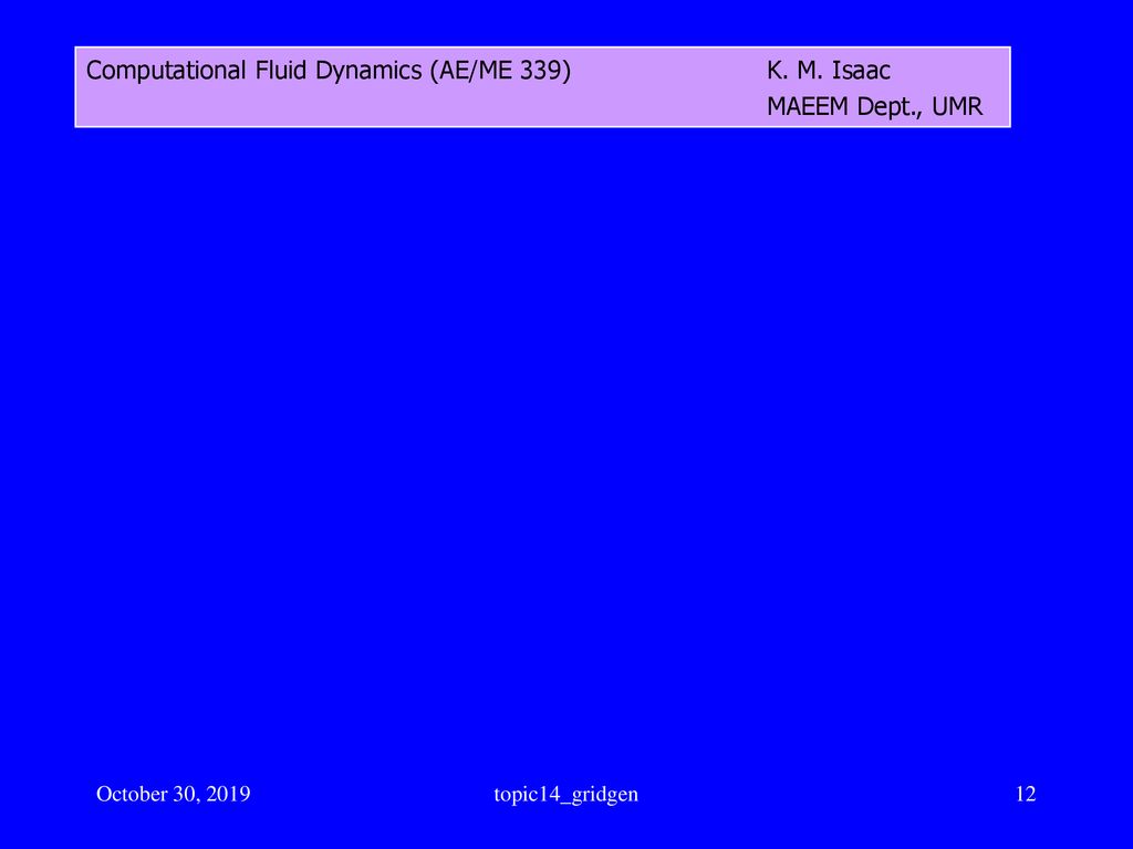 AE/ME 339 Computational Fluid Dynamics (CFD) K. M. Isaac ppt download