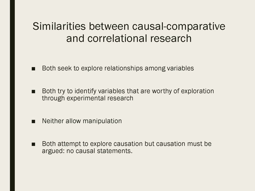 Causal comparative research design ppt download