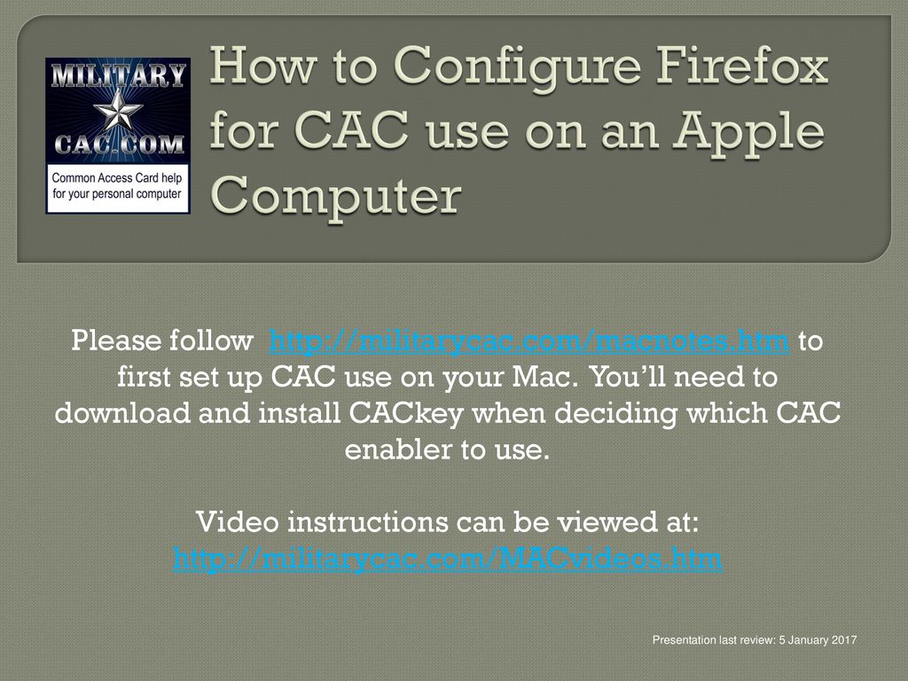 no client certificate presented, cac for mac