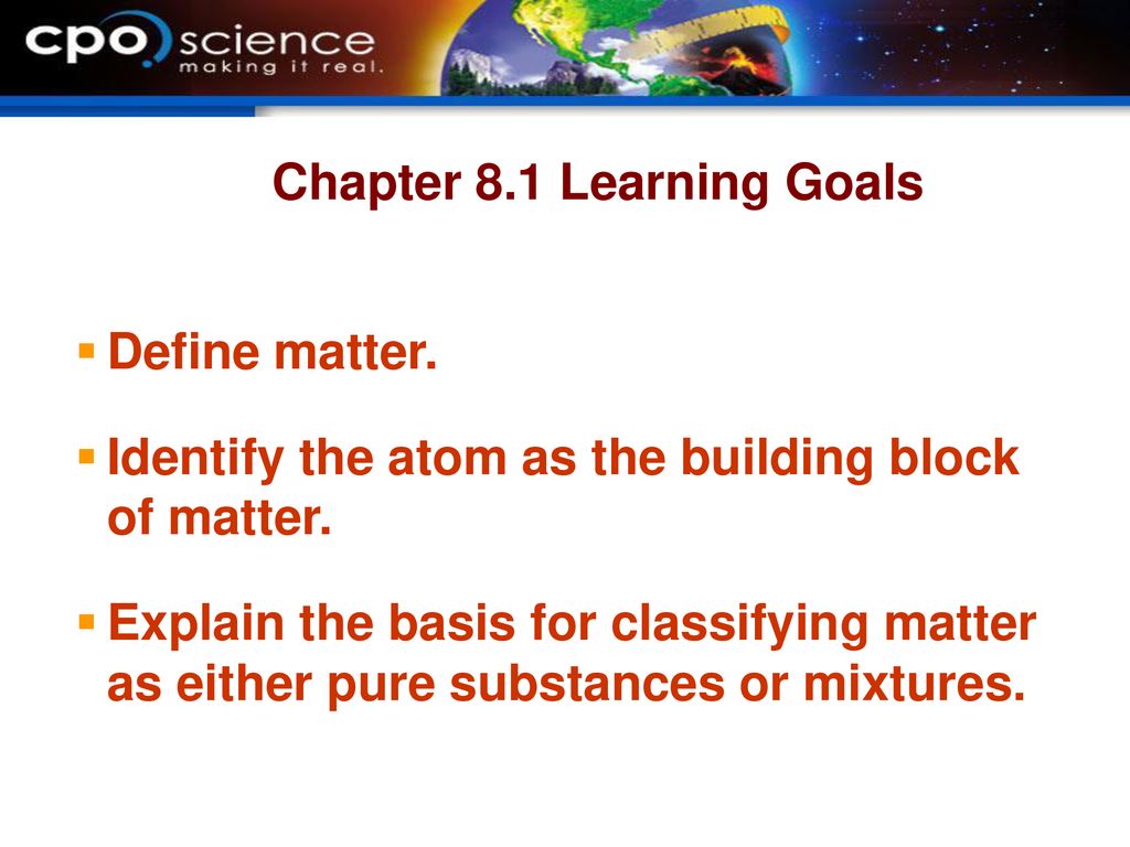 Chapter 8.1 Learning Goals