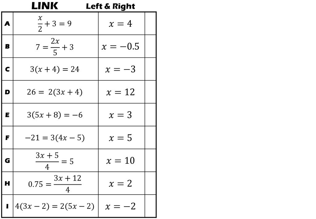 Linear Equations Mixed Link Ppt Download