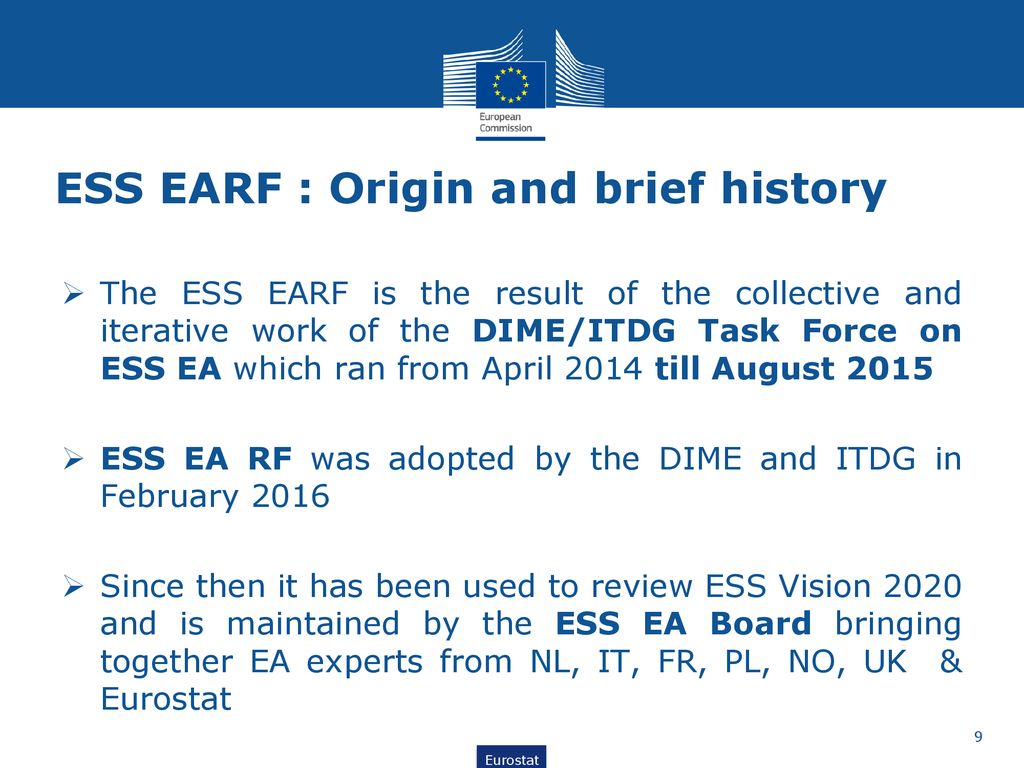ESS EARF : Origin and brief history