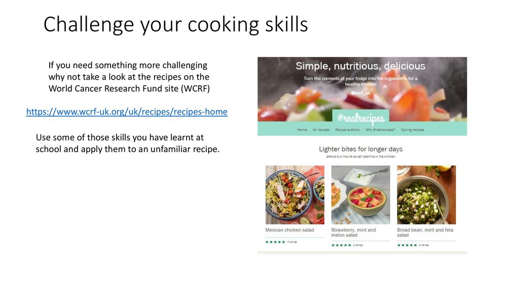 Challenge your cooking skills