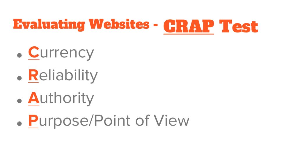 Evaluating site Credibility ppt download