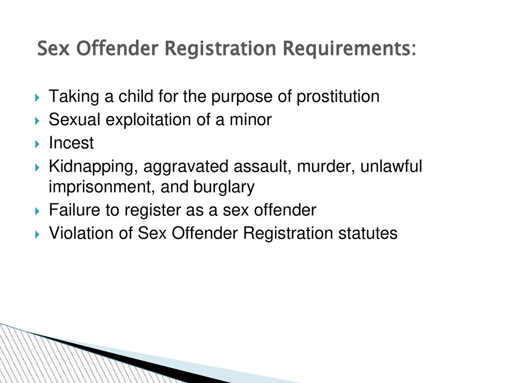 Sex Offender Registration Ppt Download