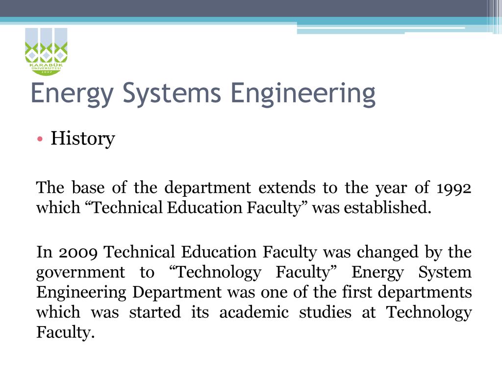 Energy Systems Engineering