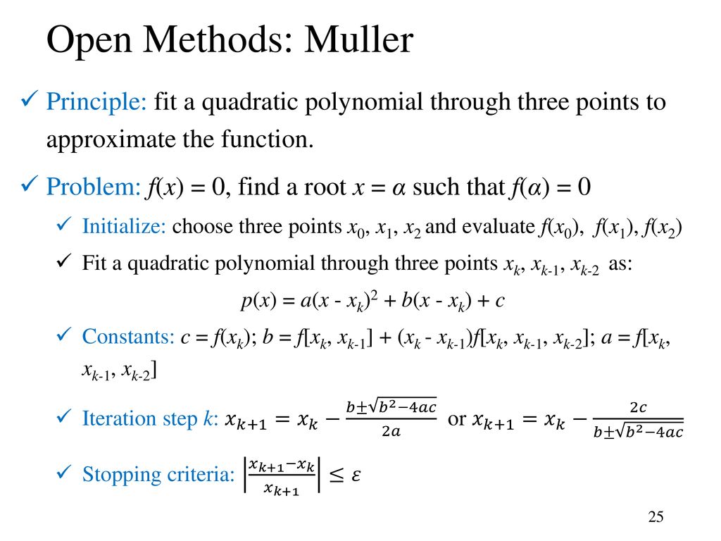 Roots Of Non Linear Equations Recap Ppt Download
