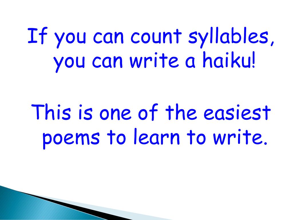 Easiest Poems To Write