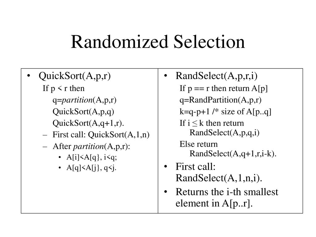 Medians And Order Statistics Ppt Download