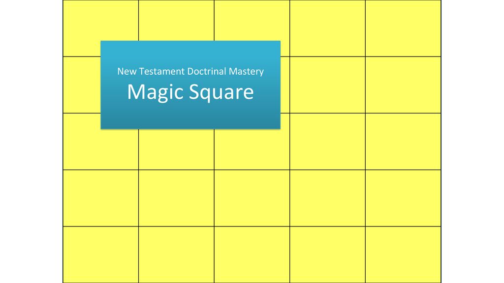 New Testament Magic Square