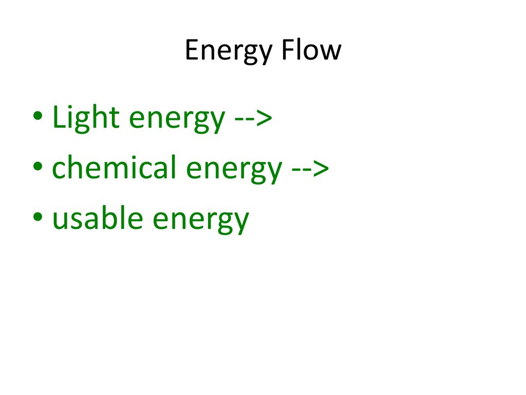 chemical energy --> usable energy