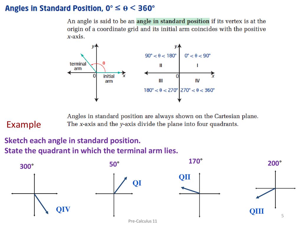 21 Angles In Standard Position Ppt Download