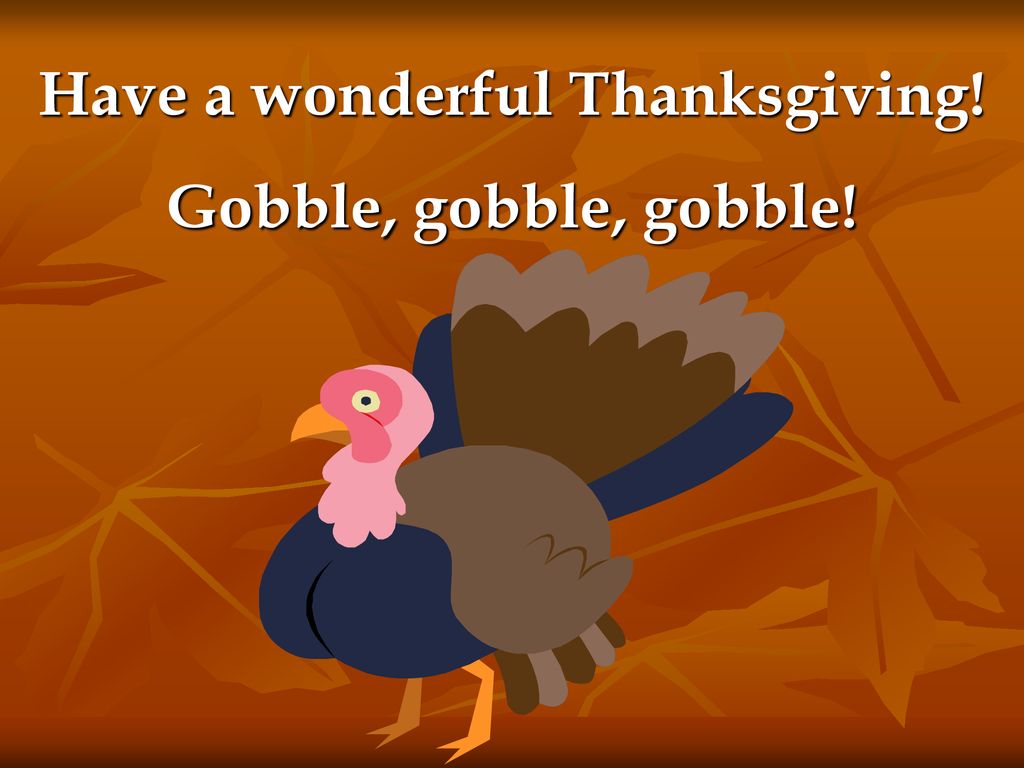 Have a wonderful Thanksgiving!